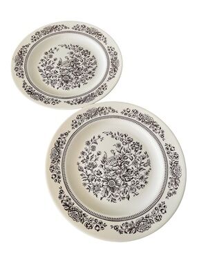 Royal China Sussex Cavalier Ironstone Transferware 10” Dinner Plates - Set
Of 2